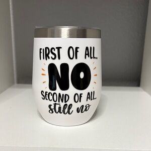 White and Black Insulated Tumbler